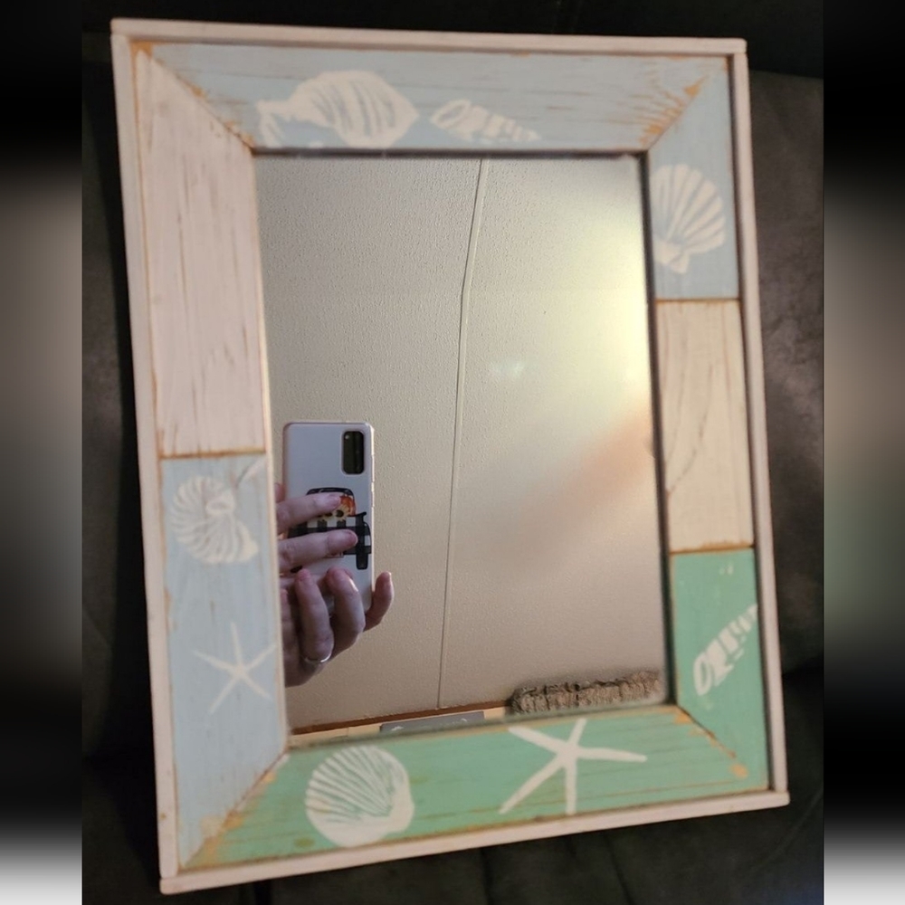 Rustic Seashell Mirror